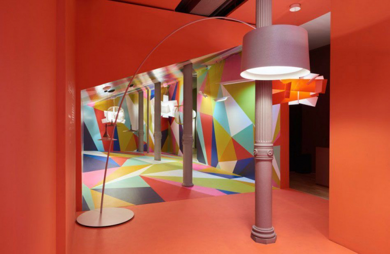 Foscarini Twice as Twiggy booglamp LED Ø80 wit
