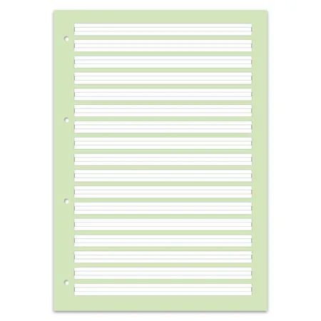 Staufen Premium Arbeitsblätterblock 2 A4 50 Blatt 90g/qm 4/4/4mm liniert farbig 4-Loch