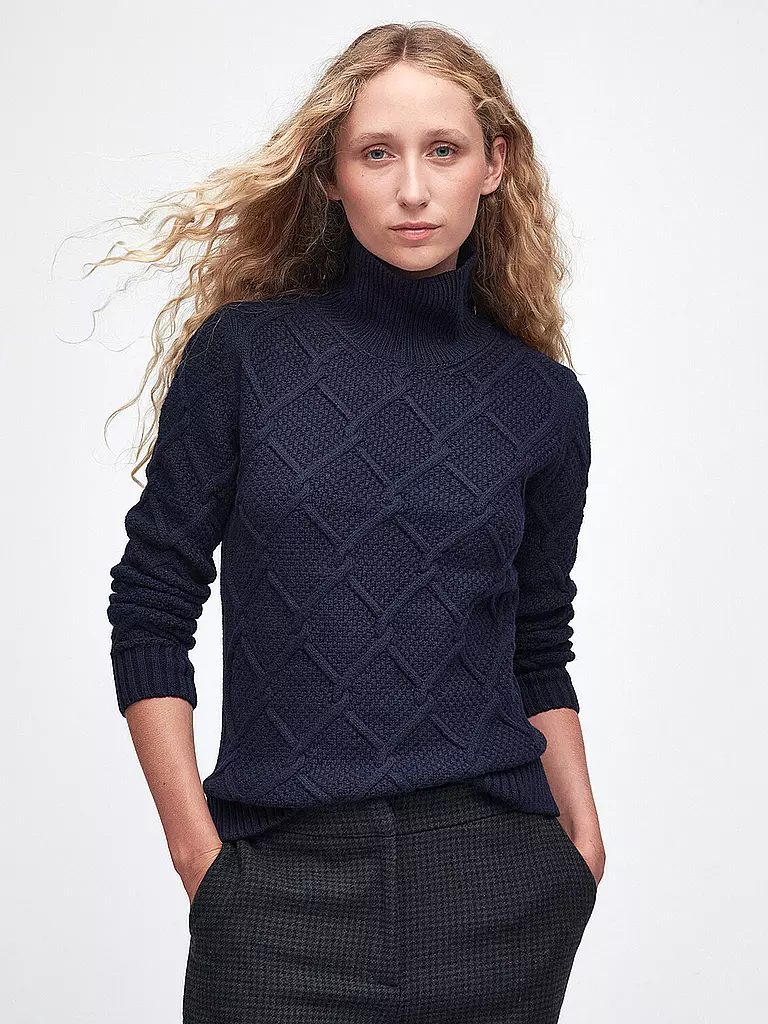 BARBOUR Rollkragenpullover BURNE  dunkelblau