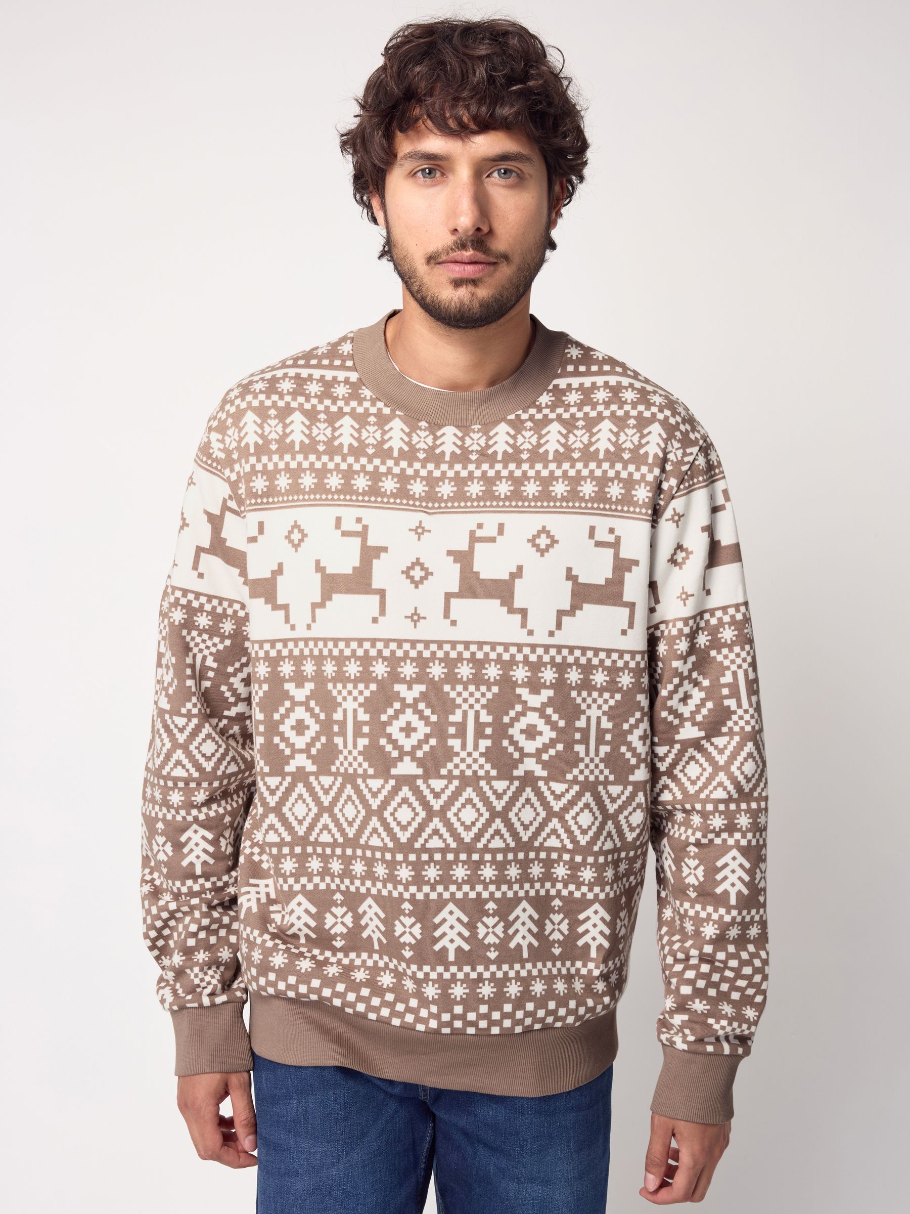 Natuurlijk - 100% Cotton Christmas Crew Sweatshirt