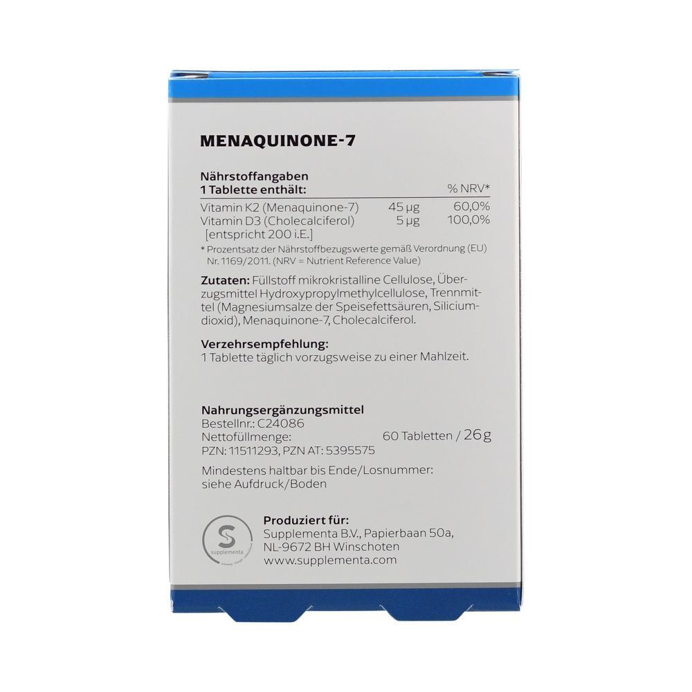 Menaquinone-7 Vitamin K2 45 µg