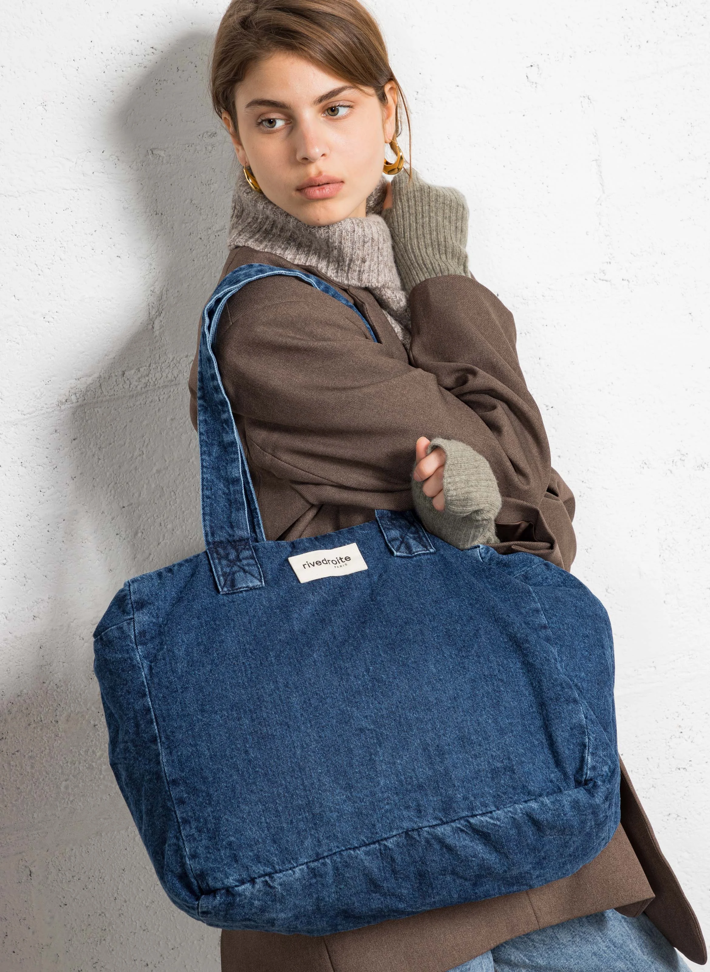 CELESTIN - Sac week-end en denim de coton | Bleu