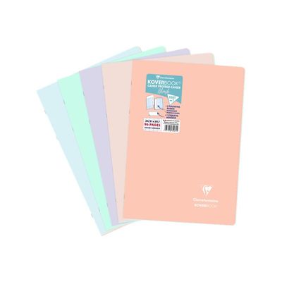 Clairefontaine Koverbook Blush - Cahier polypro A4 (21x29,7 cm) - 96 pages - grands carreaux (Seyes) - disponible dans différentes couleurs