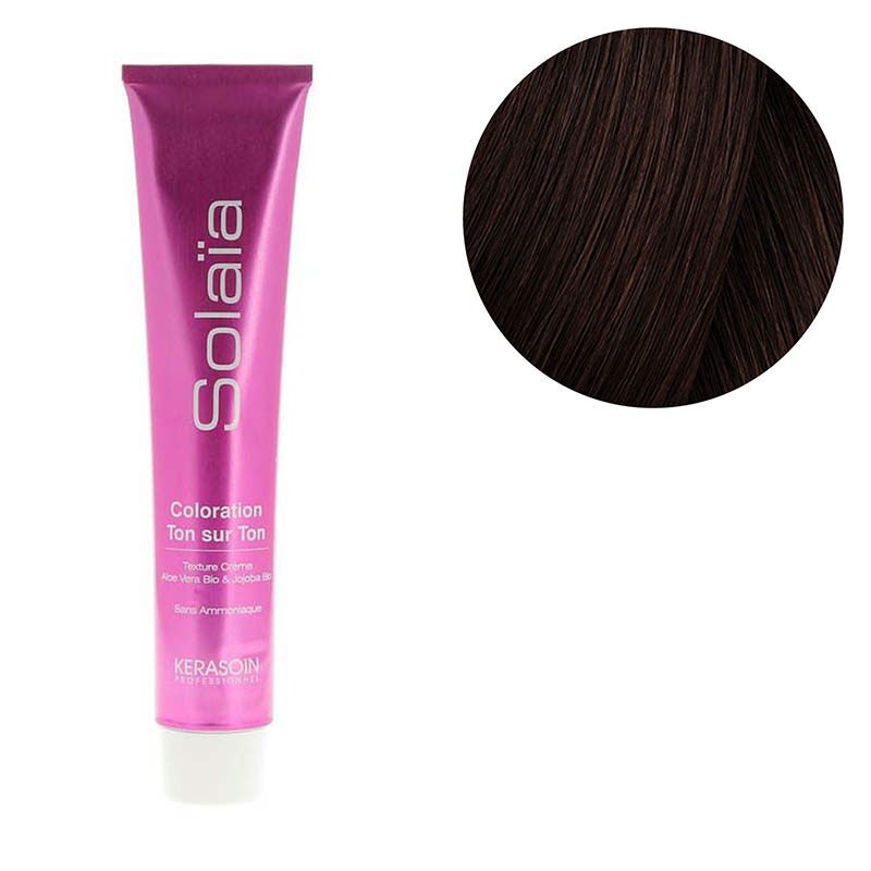 Coloration ton sur ton Solaïa 4.77 châtain marron intense