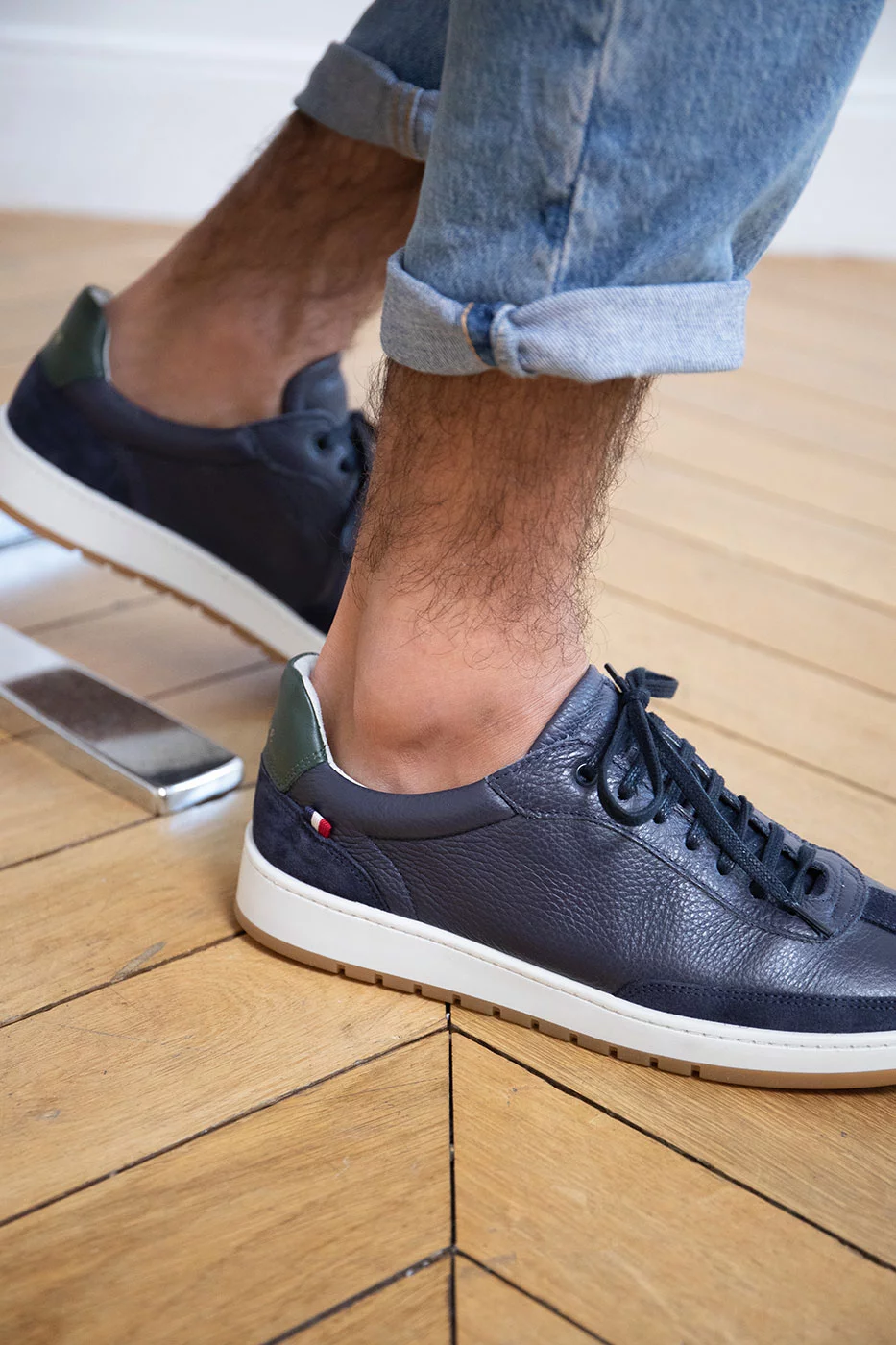 SNEAKERS REMO CUIR NAVY