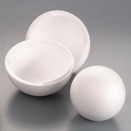 Styropor - Bal - Wit - 25 cm - 2 delig