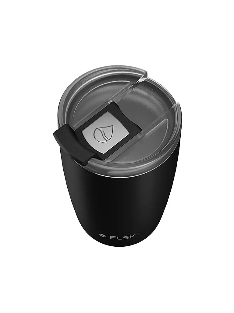 FLSK Isolierbecher - Thermosbecher CUP Coffee to go-Becher 0,35l Edelstahl Black schwarz