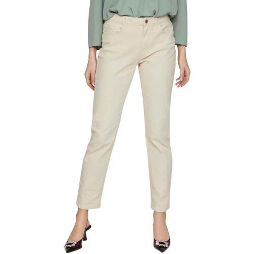 Vila - VIALICE JO COL RW STRAIGHT JEANS Beige