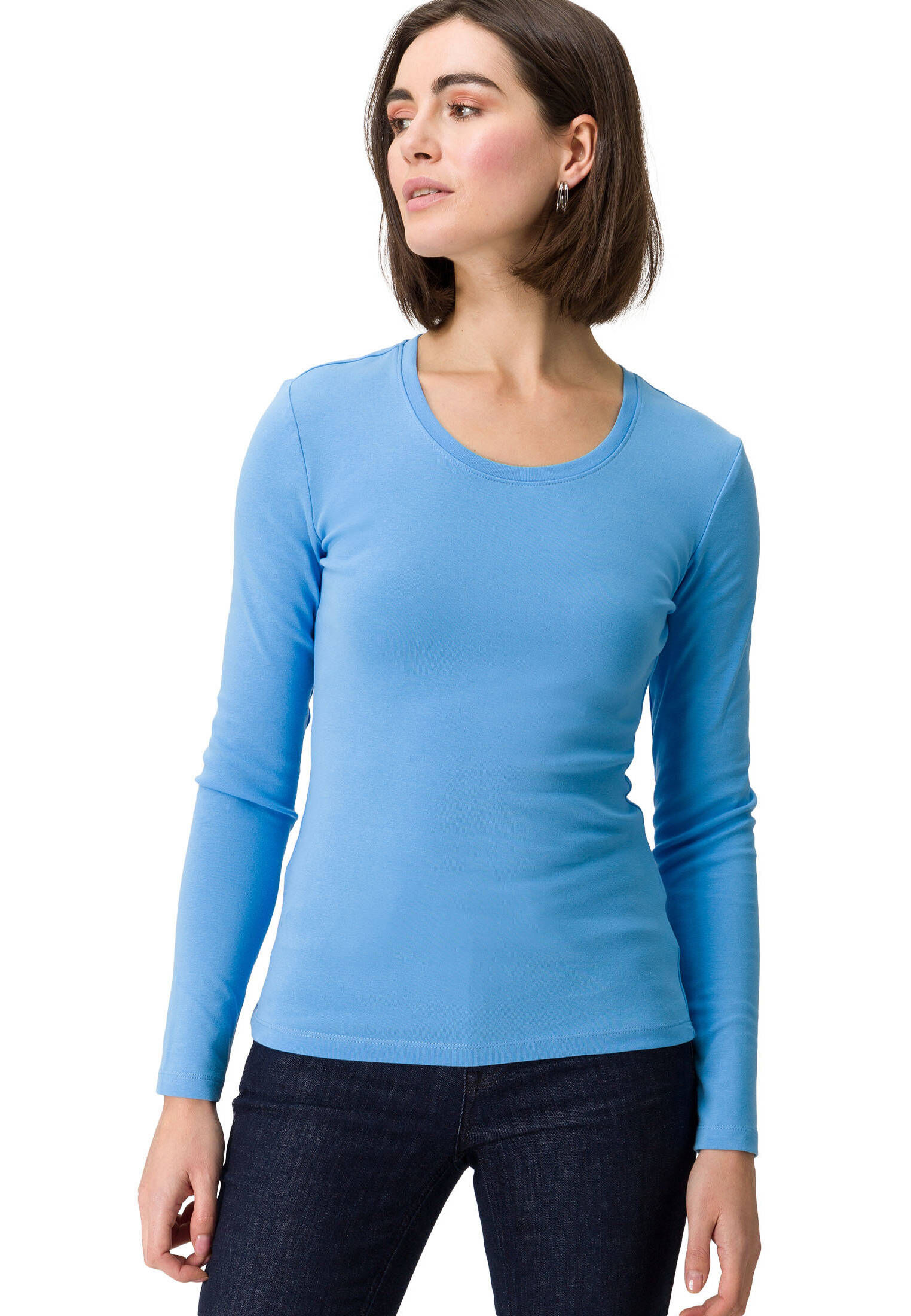 zero| Damen Shirt mit Rundhalsausschnitt
