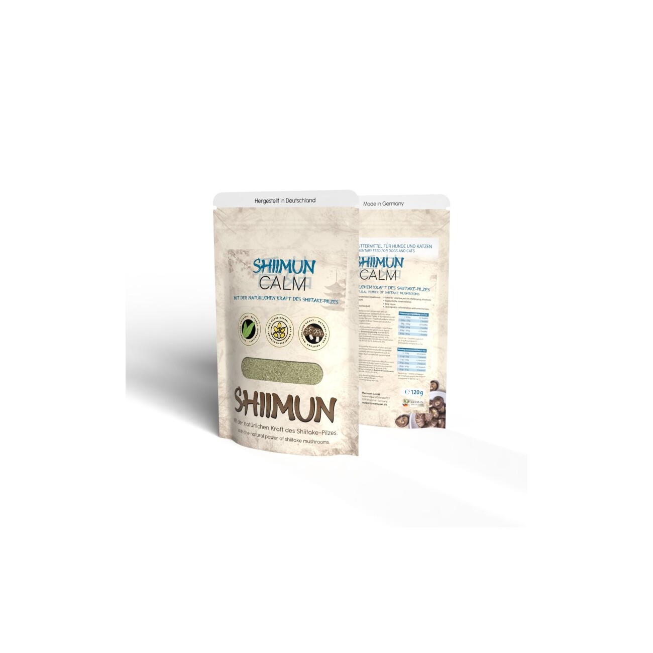 Marsapet Shiimun Calm Pulver für Hunde und Katzen mit Shiitake - 120g