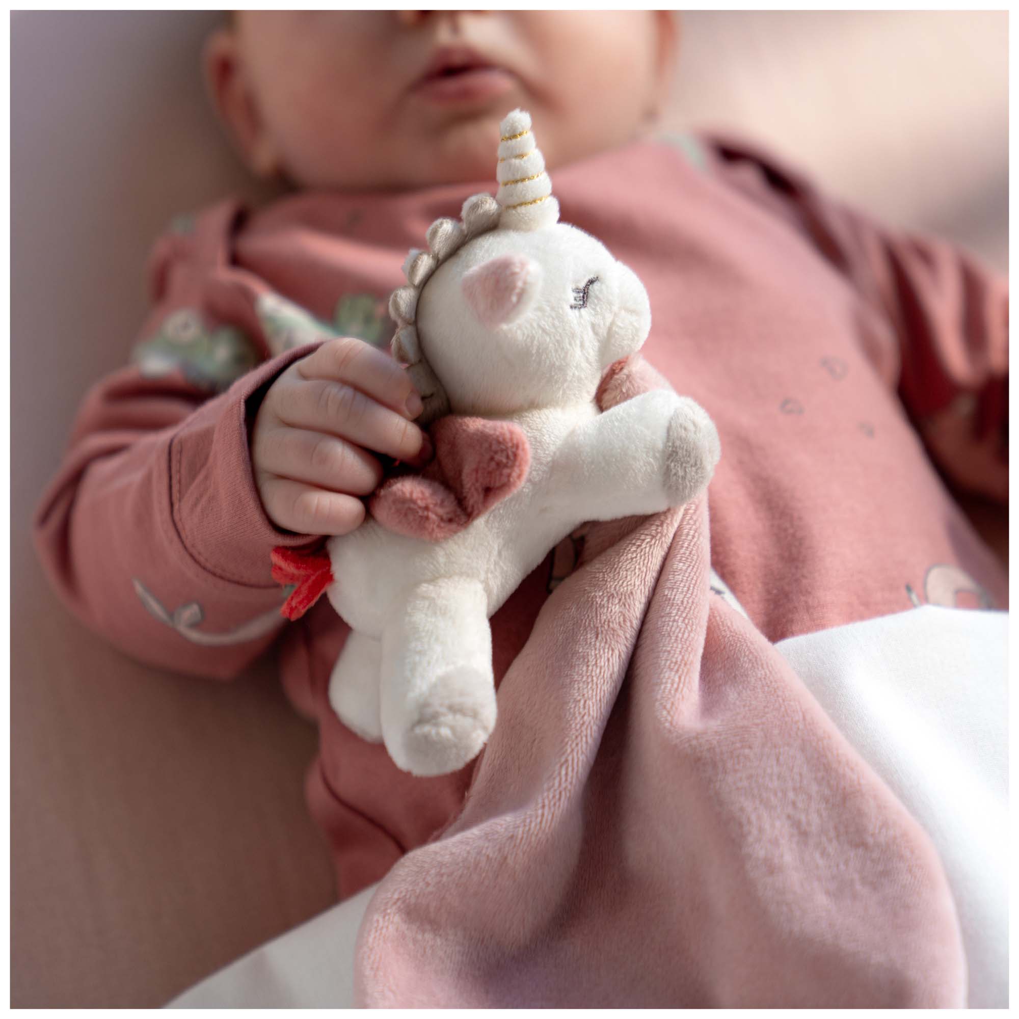 Prénatal knuffeldoekje Fairytale roze