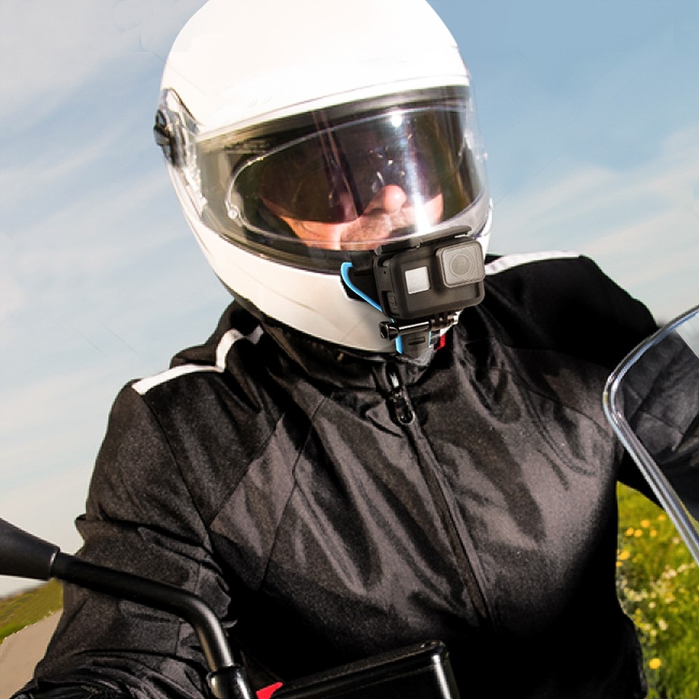 Universal Motorrad Helm Halterung für GoPro - Schwarz