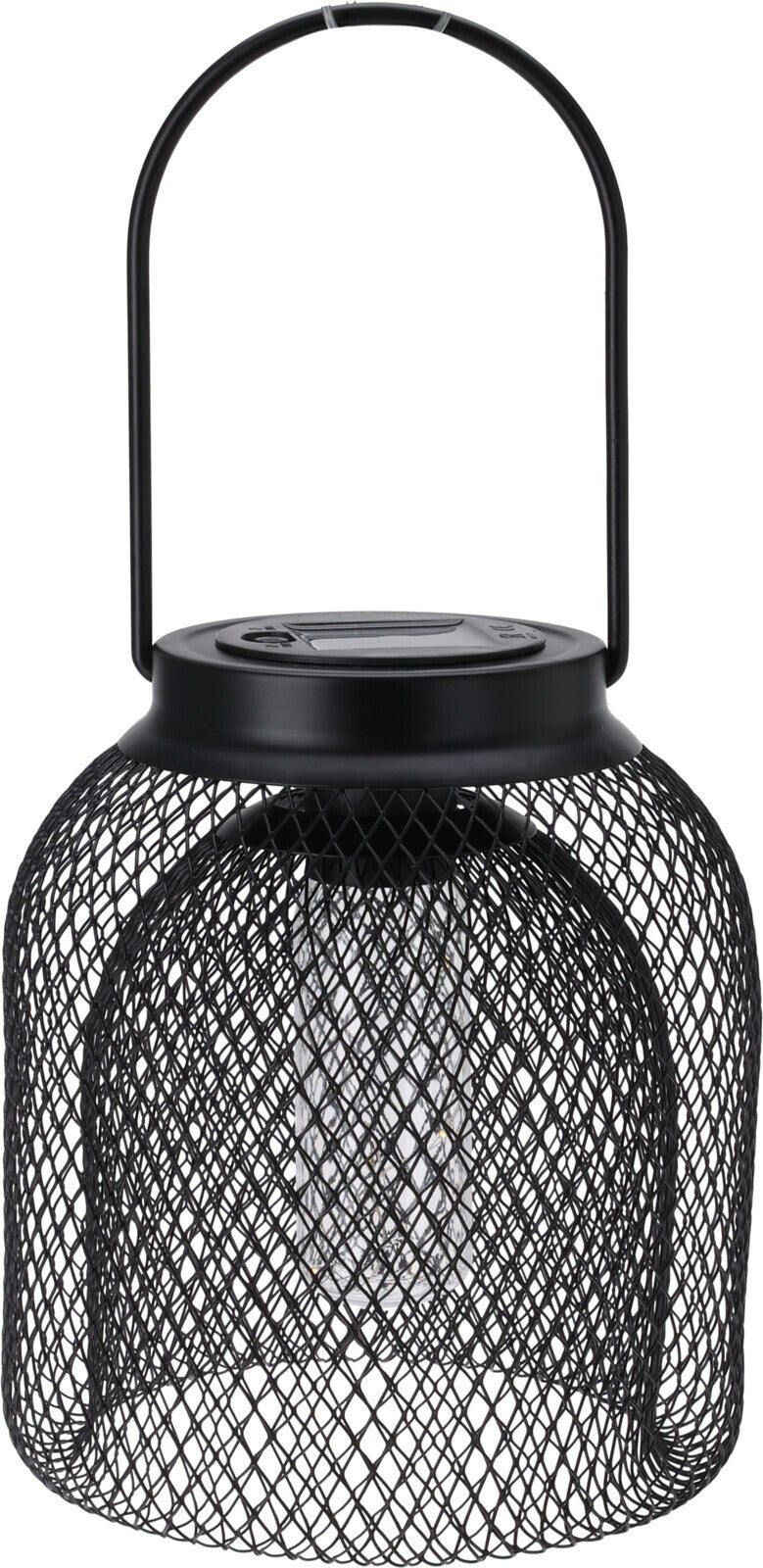 Solar lantaarn zwart D 14,5 H 17 cm