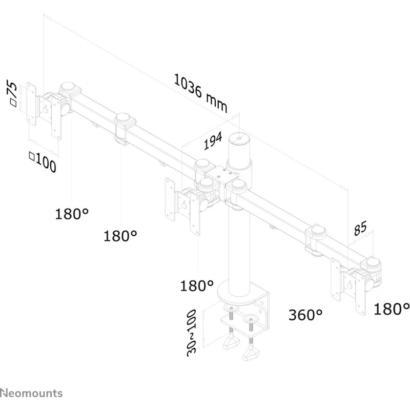 Neomounts FPMA-D960D3 Support d'écran à fixer 10-21