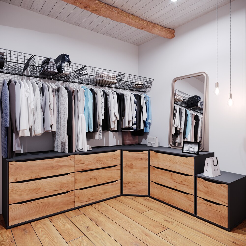 Vicco Eckkommode Ruben 78 x 77 cm Anthrazit Eiche Schrank