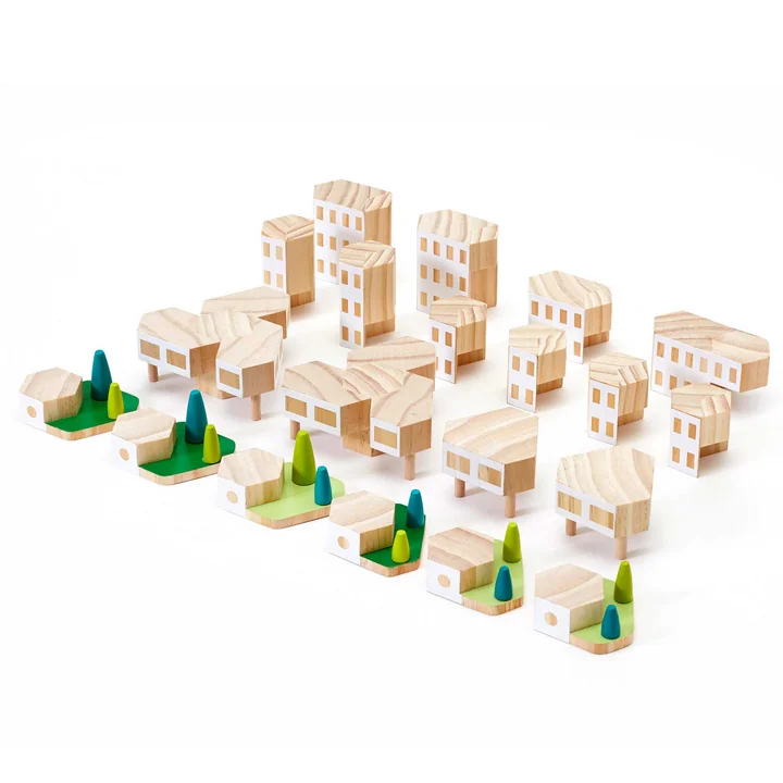 Areaware - Blockitecture, Spielzeug Holz-Architektur, Factory