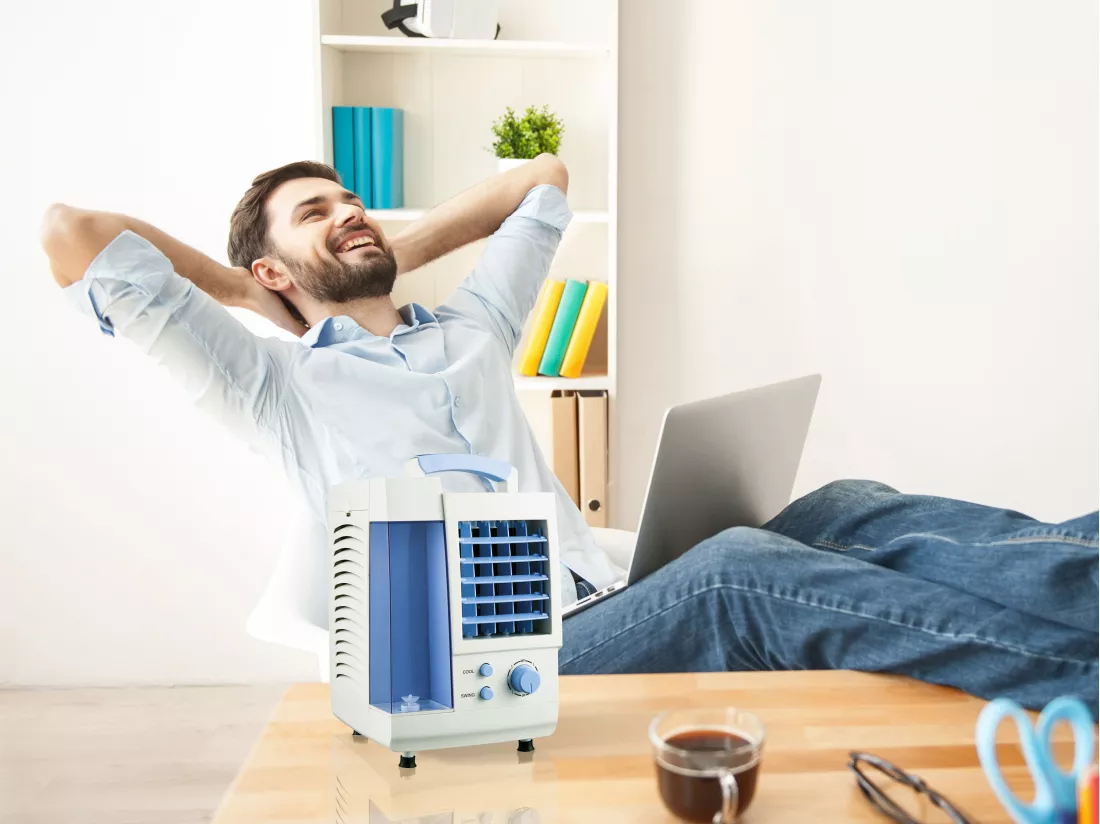 Rafraichisseur d'air par évaporation à débit élevé 3 vitesses