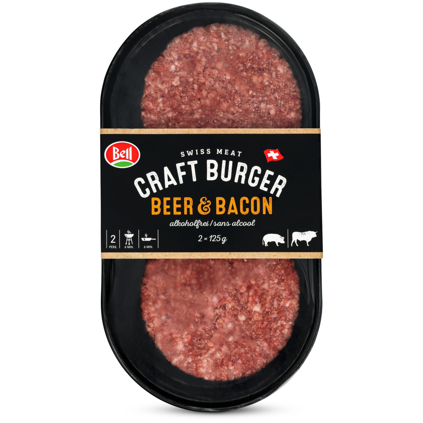 Bell Schweins & Rinds Burger Bier & Speck 2x125g