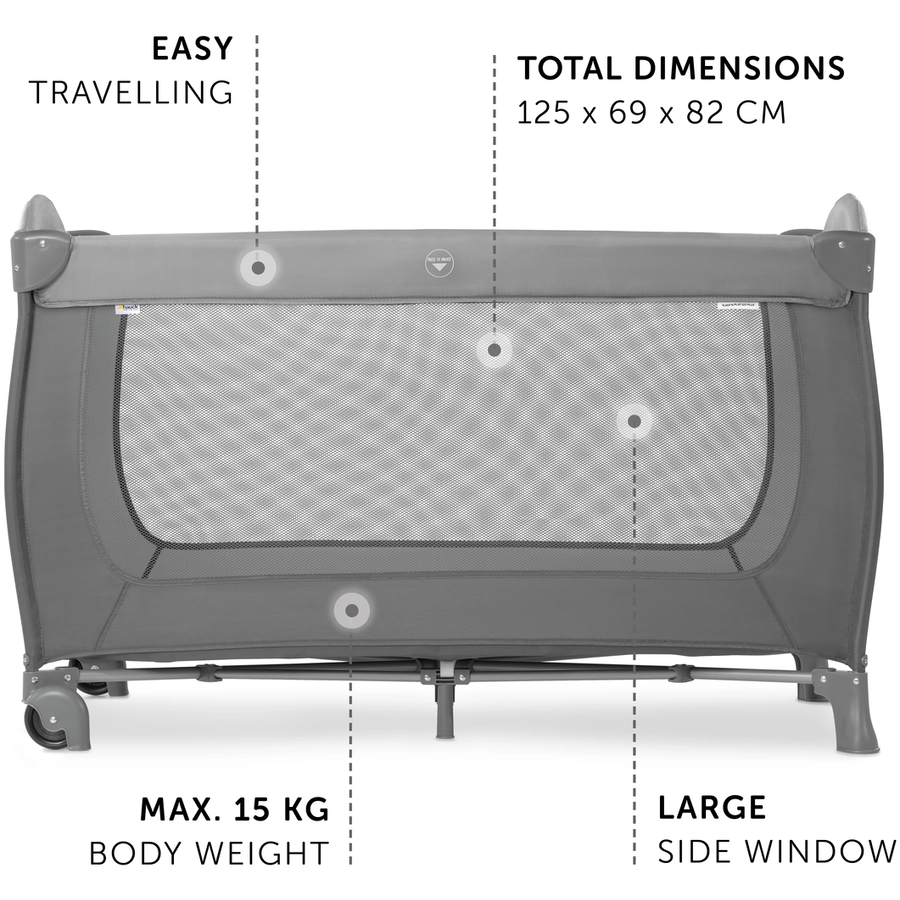 hauck Reisebett Sleep'n Play Go Plus Grey