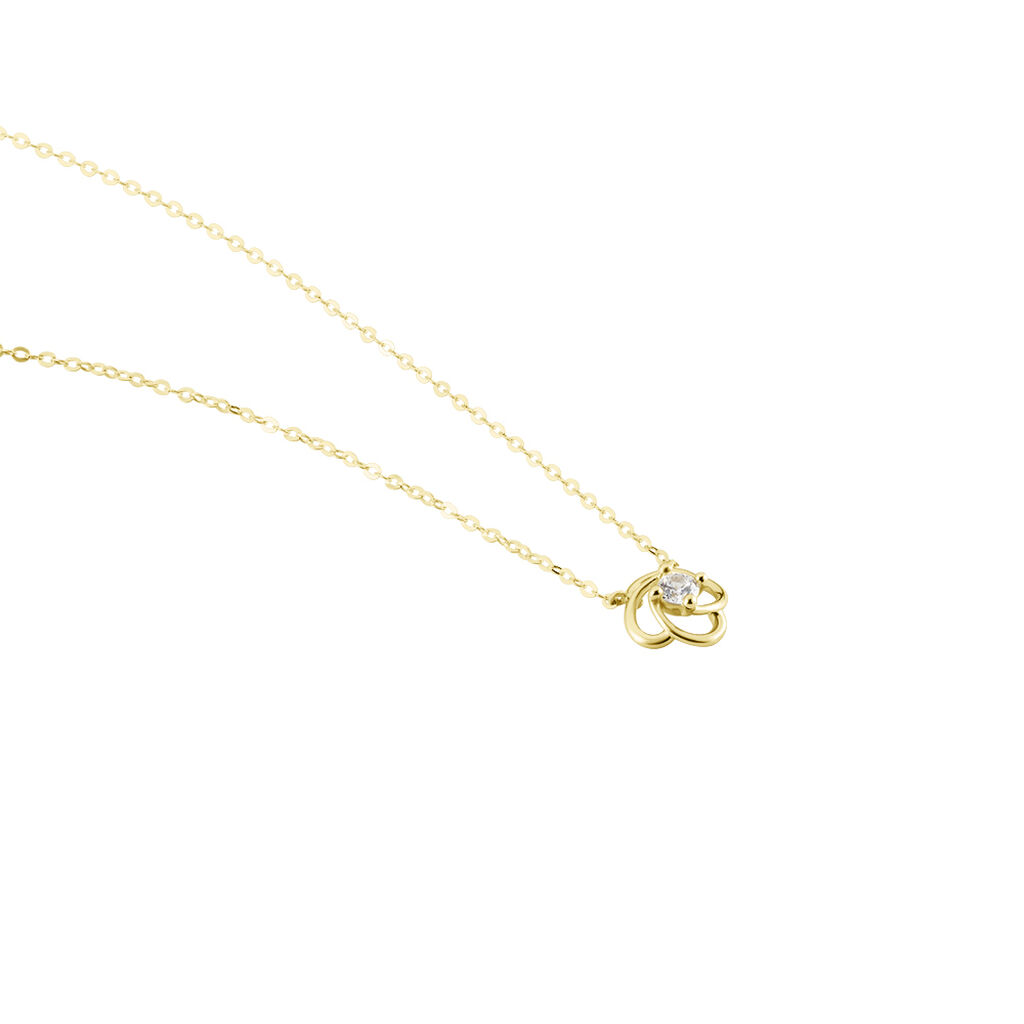 Collier Or Jaune Lazarus Oxyde De Zirconium