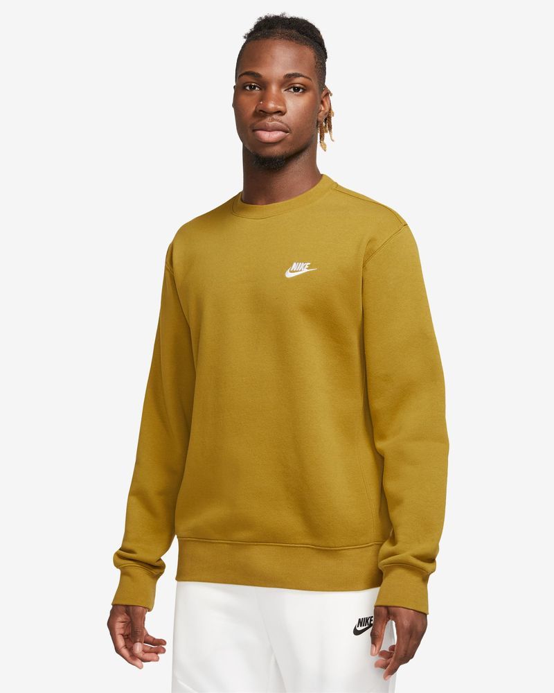 Sweat-shirt Nike Sportswear Club Fleece Jaune Or pour homme