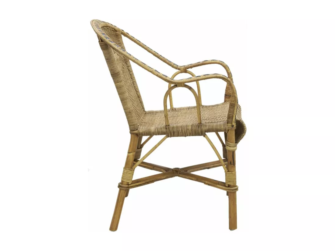 Fauteuil en manau et rotin Victor