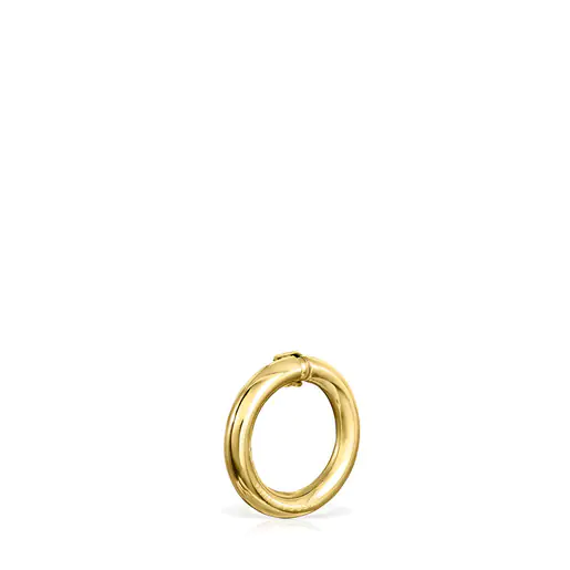 Anel pequeno com banho de ouro 18k sobre prata.