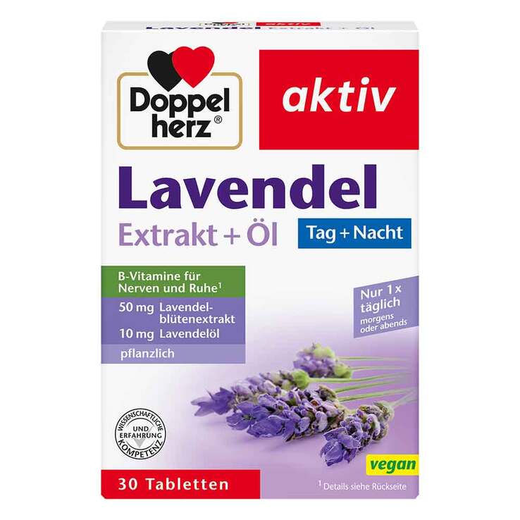 Doppelherz Lavendel Extrakt + Öl Tabletten, 30 St