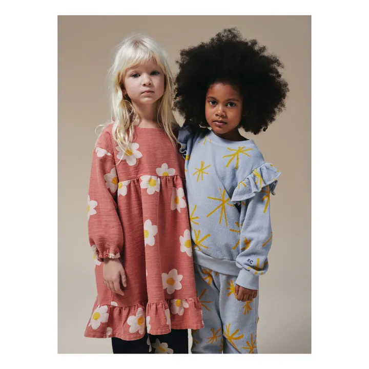 Bobo Choses Robe Volants Fleurs | Rose