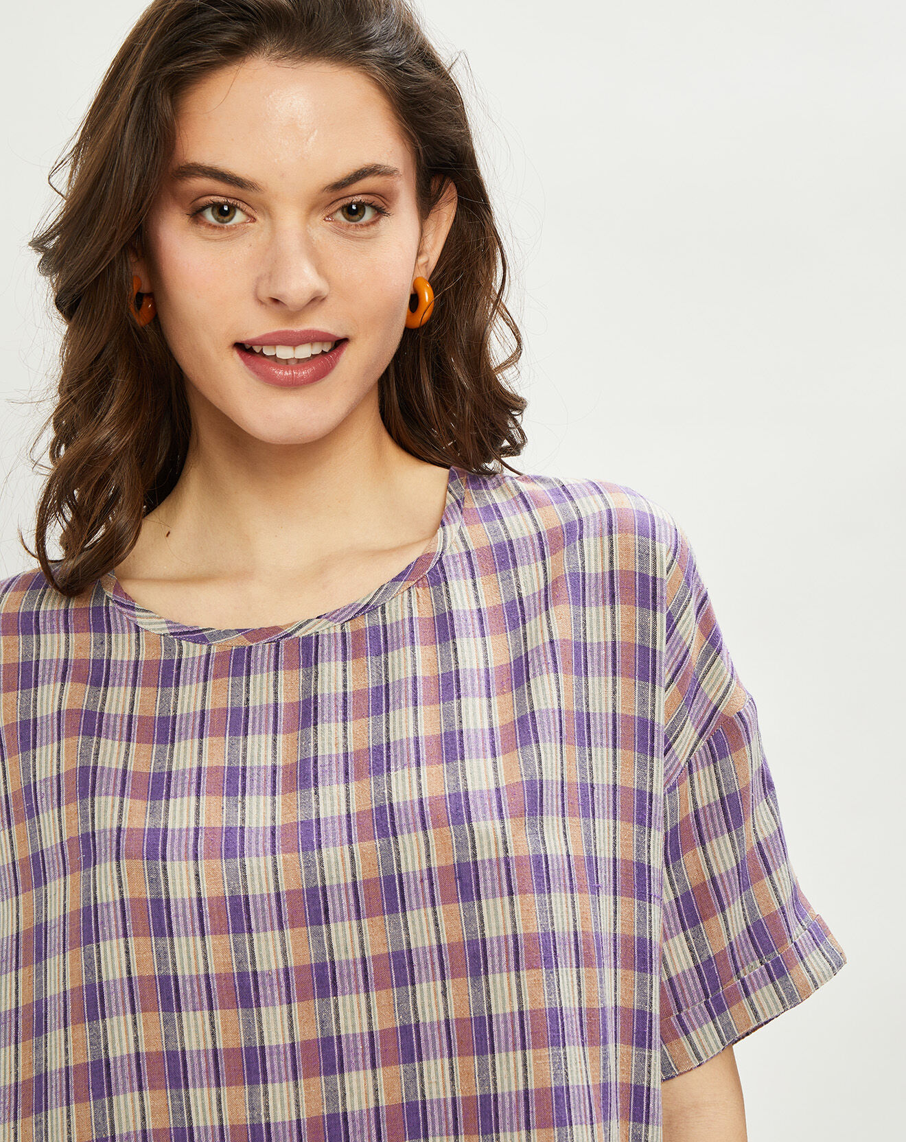 Harris Wilson Robe 100% Soie Cesarina car violette