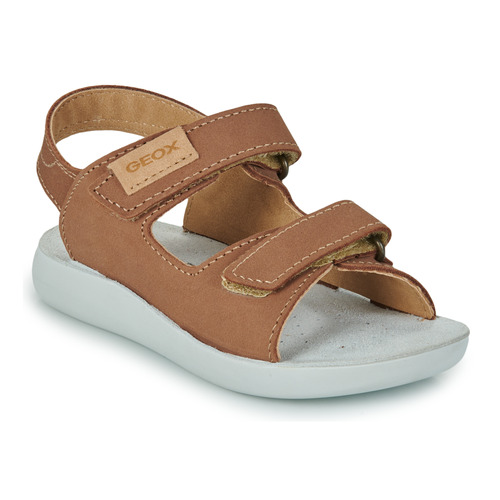 Geox - J SANDAL LIGHTFLOPPY - Marron / Blanc