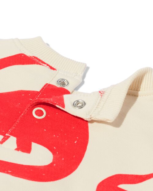 sweat dinosaures pour bébé  écru