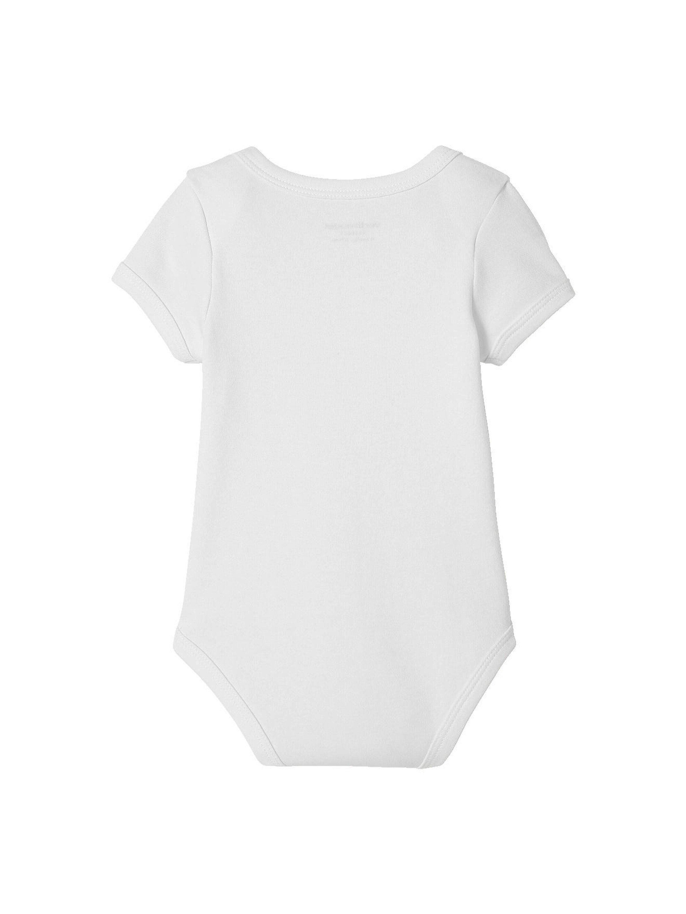 Vertbaudet 3er-Pack Baby Kurzarm-Bodys aus Bio-Baumwolle, Schlupfform BASIC pack weiß