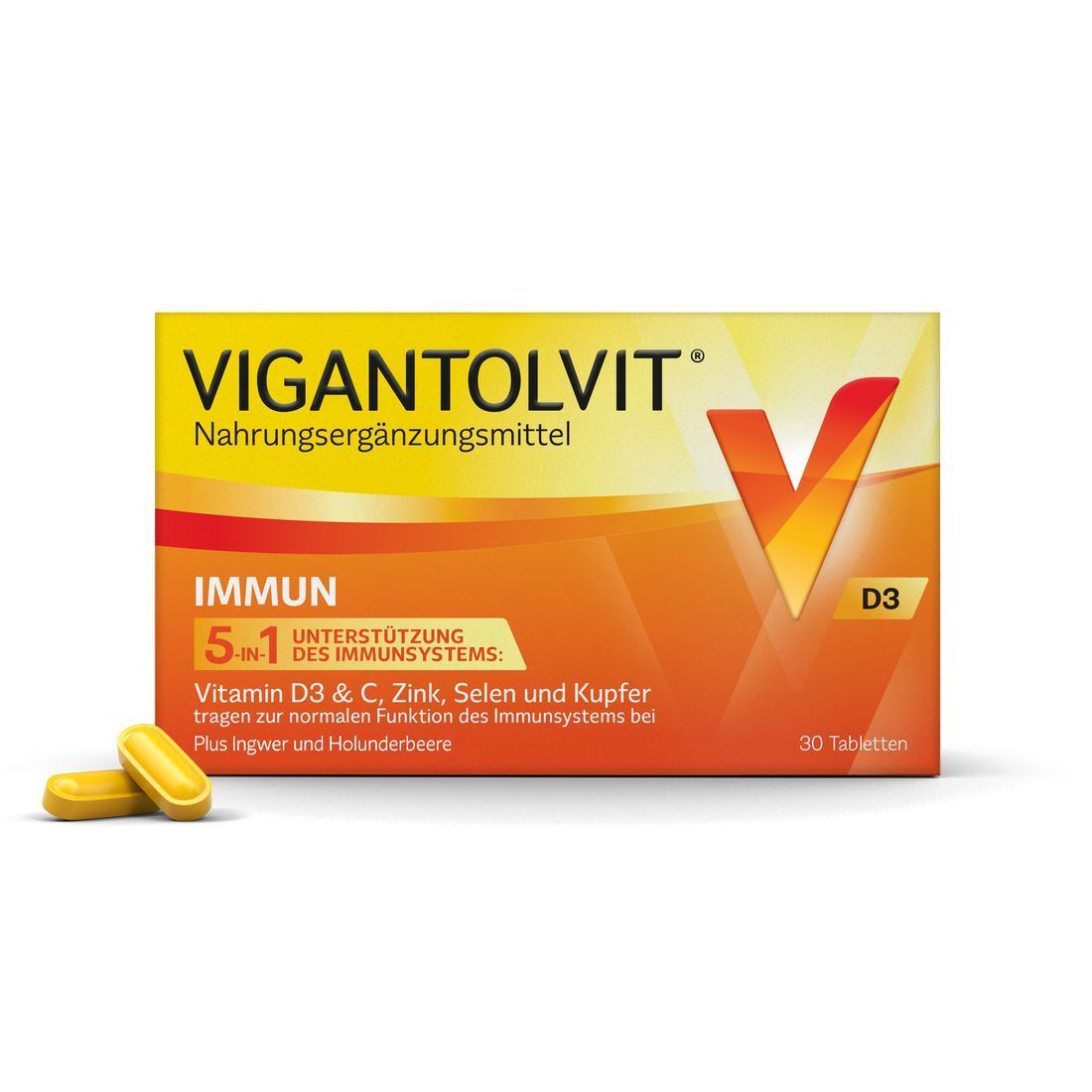 Vitamin D3 2000 I.E. VIGANTOLVIT Immun* mit C, Zink, Selen, Kupfer -Jetzt 10% Rabatt mit dem Code vigantolvit10 sparen*