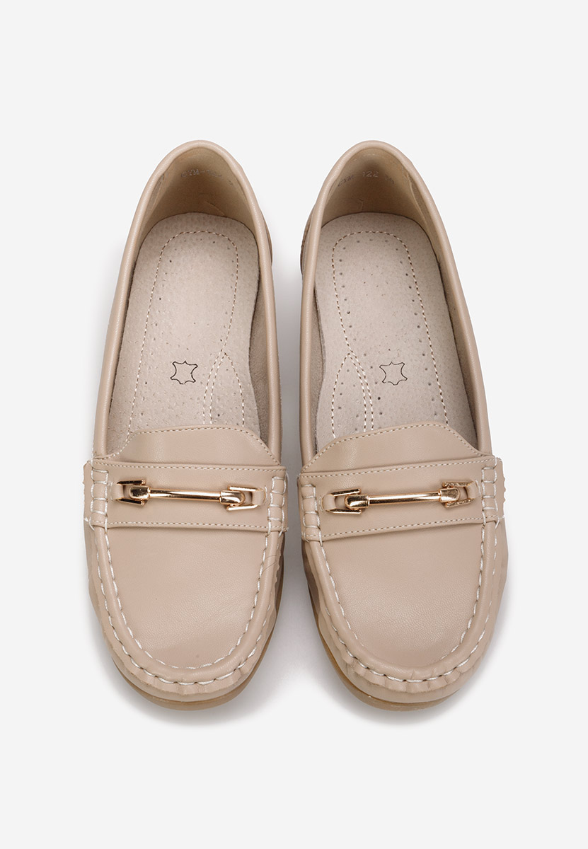 Mocassins femme beige Norasea