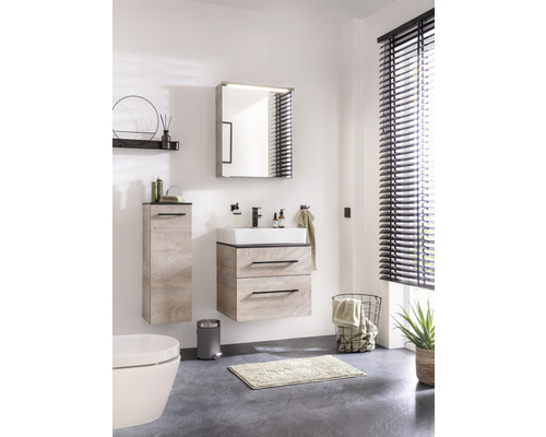 Wastafelmeubel FACKELMANN Oxford BxHxD 60 x 50,9 cm x 48,8 cm Frontkleur natuurlijk eiken 83317