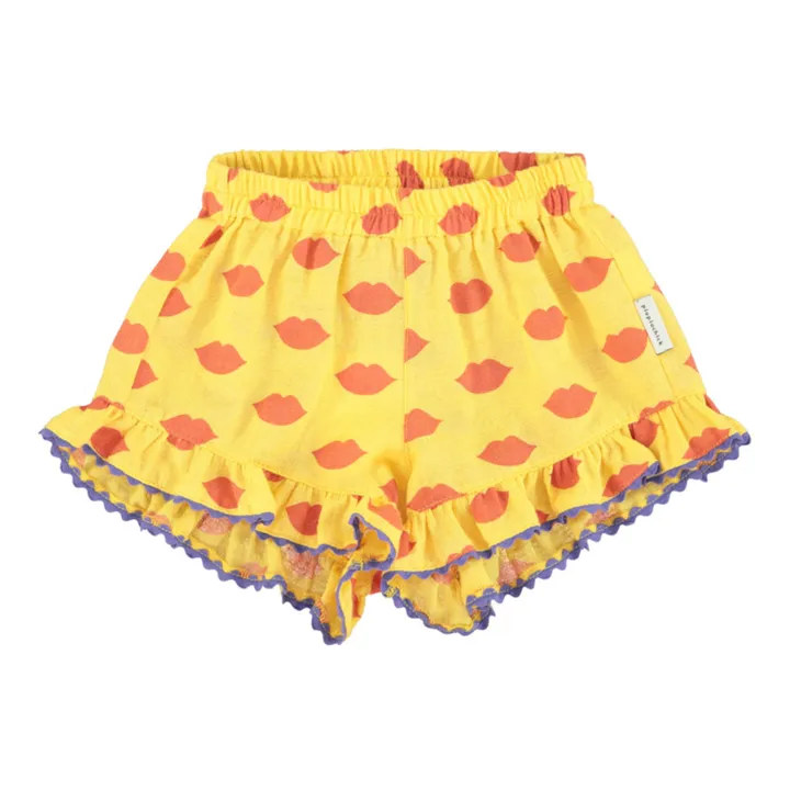 Piupiuchick Short Lips Gaze de Coton Bio | Jaune