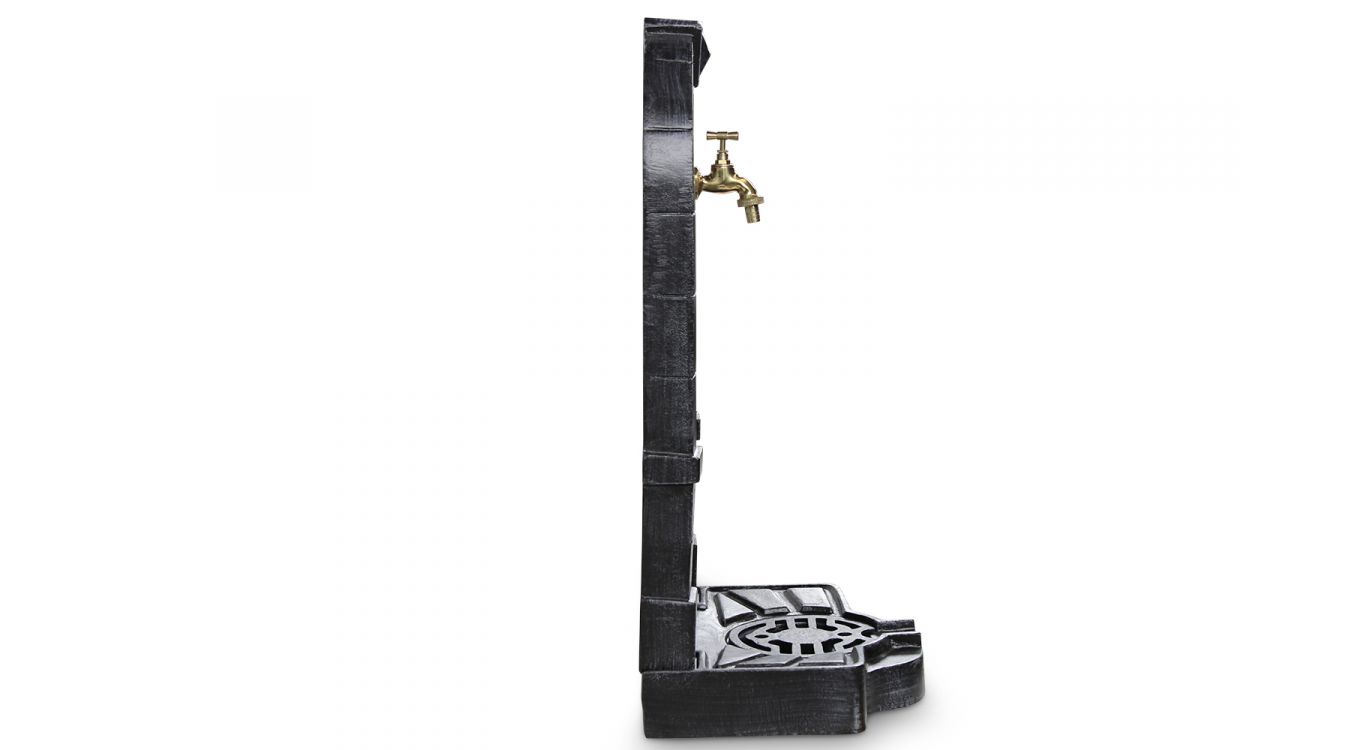 Fontaine de jardin fonte gris 35.5x31x74.5cm