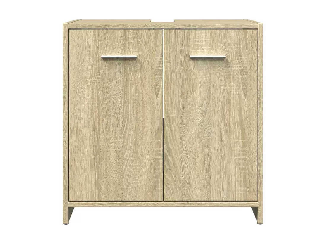 Armoire lavabo de salle de bain chêne sonoma 60x33x60 cm