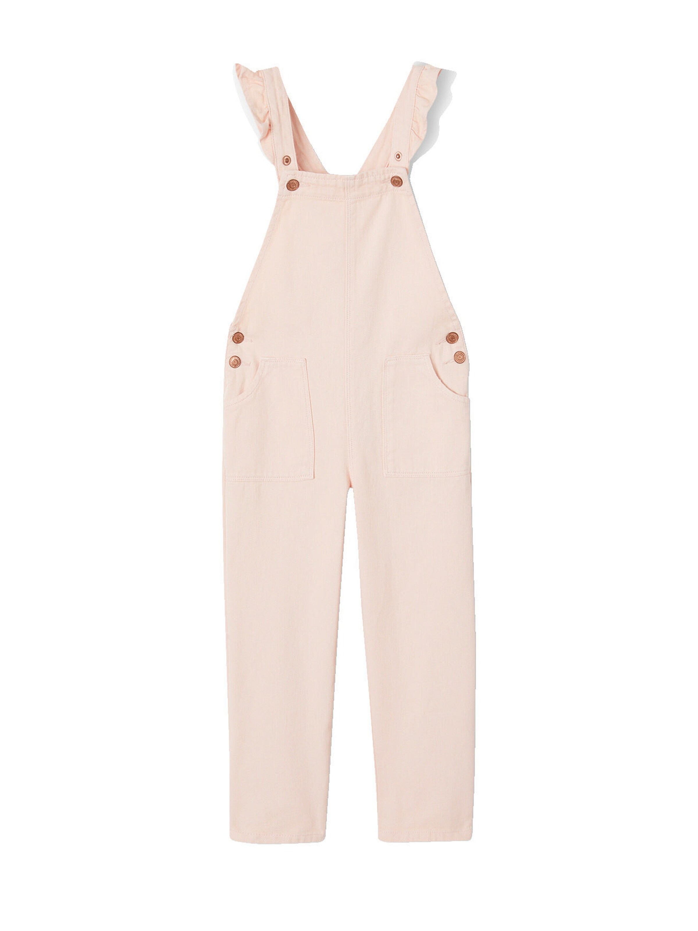 Vertbaudet Mädchen Latzhose mit Volantträgern rosa