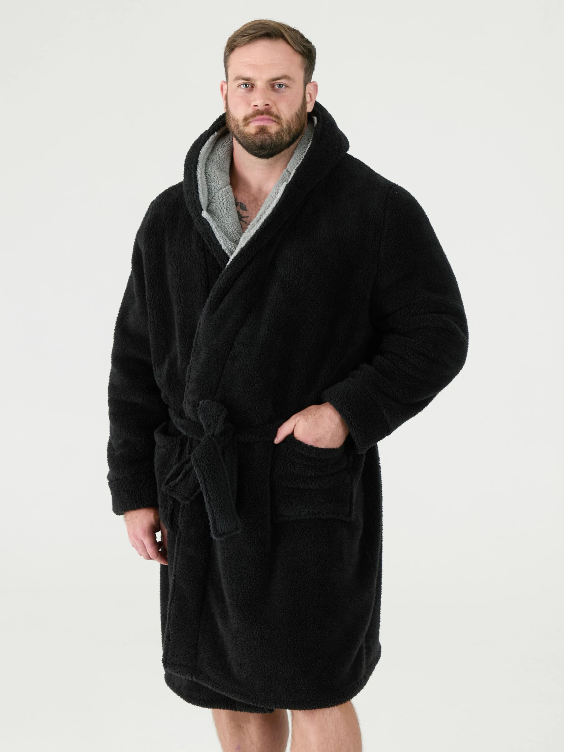 D555 Newquay 1 Supersoft Dressing Gown With Hood