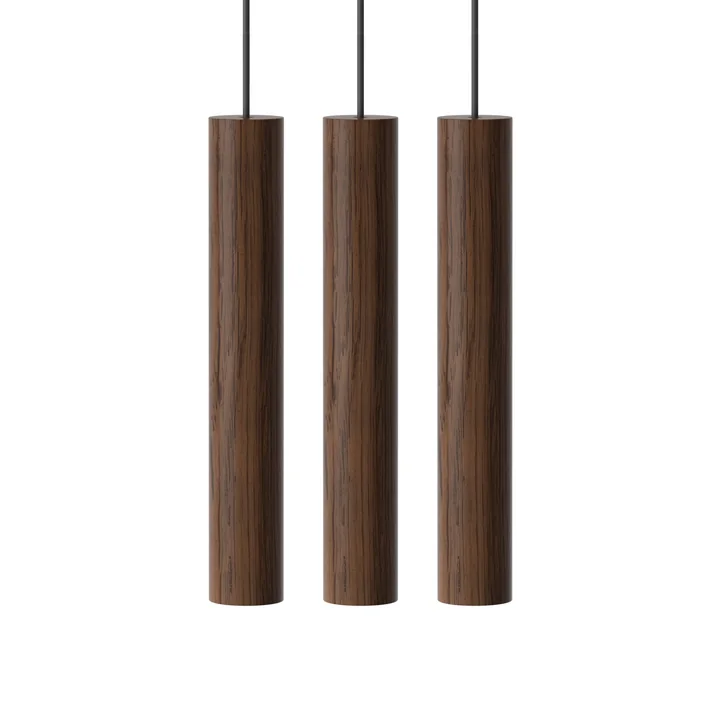 Umage - Chimes Cluster 3 LED-Pendelleuchte, Ø 3 x 22 cm, Eiche dunkel