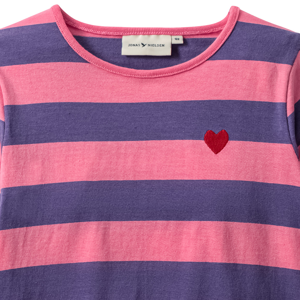 Jonas Nielsen Mädchen Langarmshirt mit Herz-Stickerei rosa