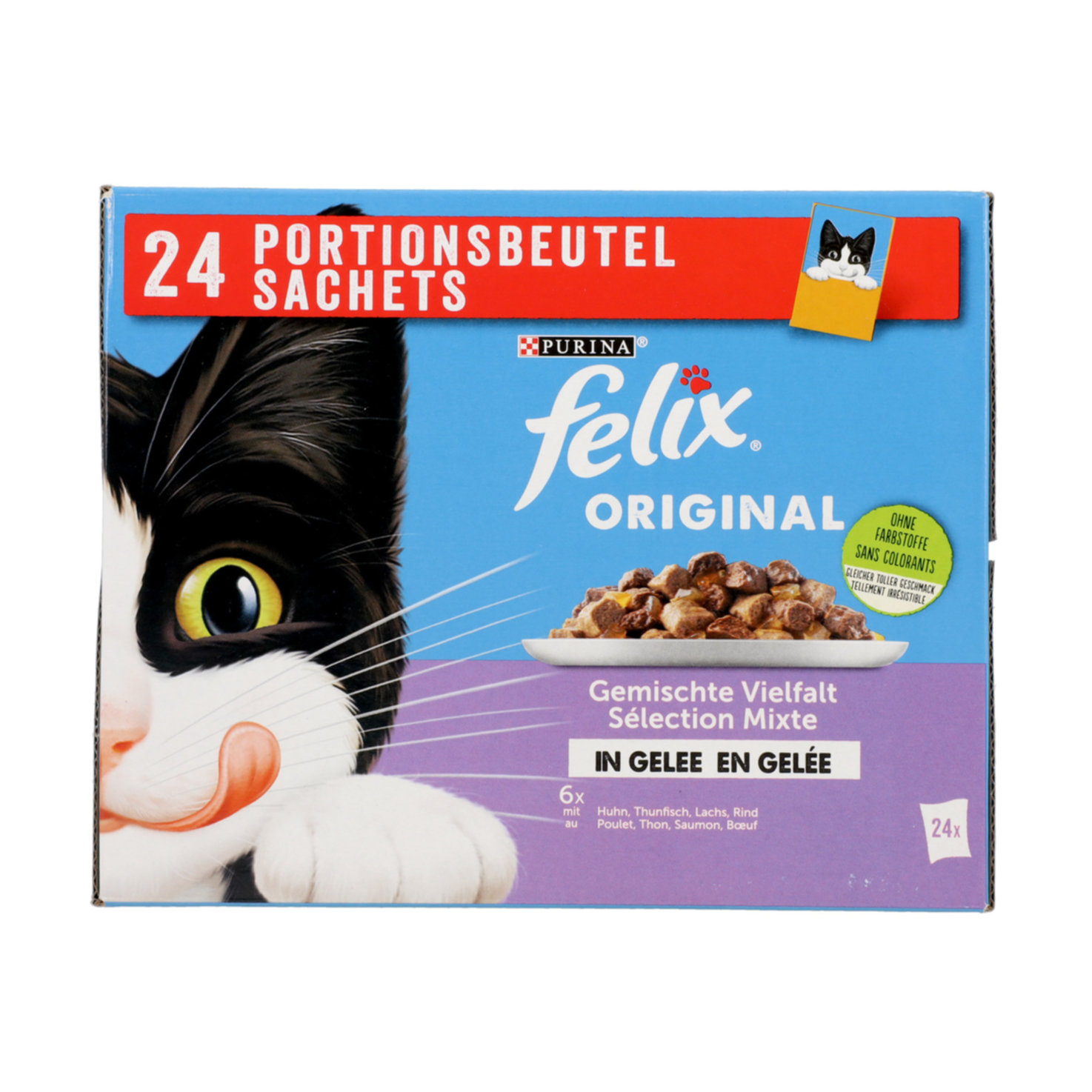 Felix Original Katzenfutter in Gelee assortiert 24x85g