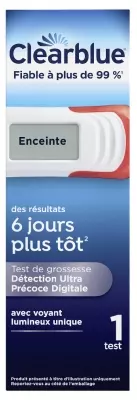 Test de Grossesse Clearblue, Détection Ultra Précoce Digital - 1 Test