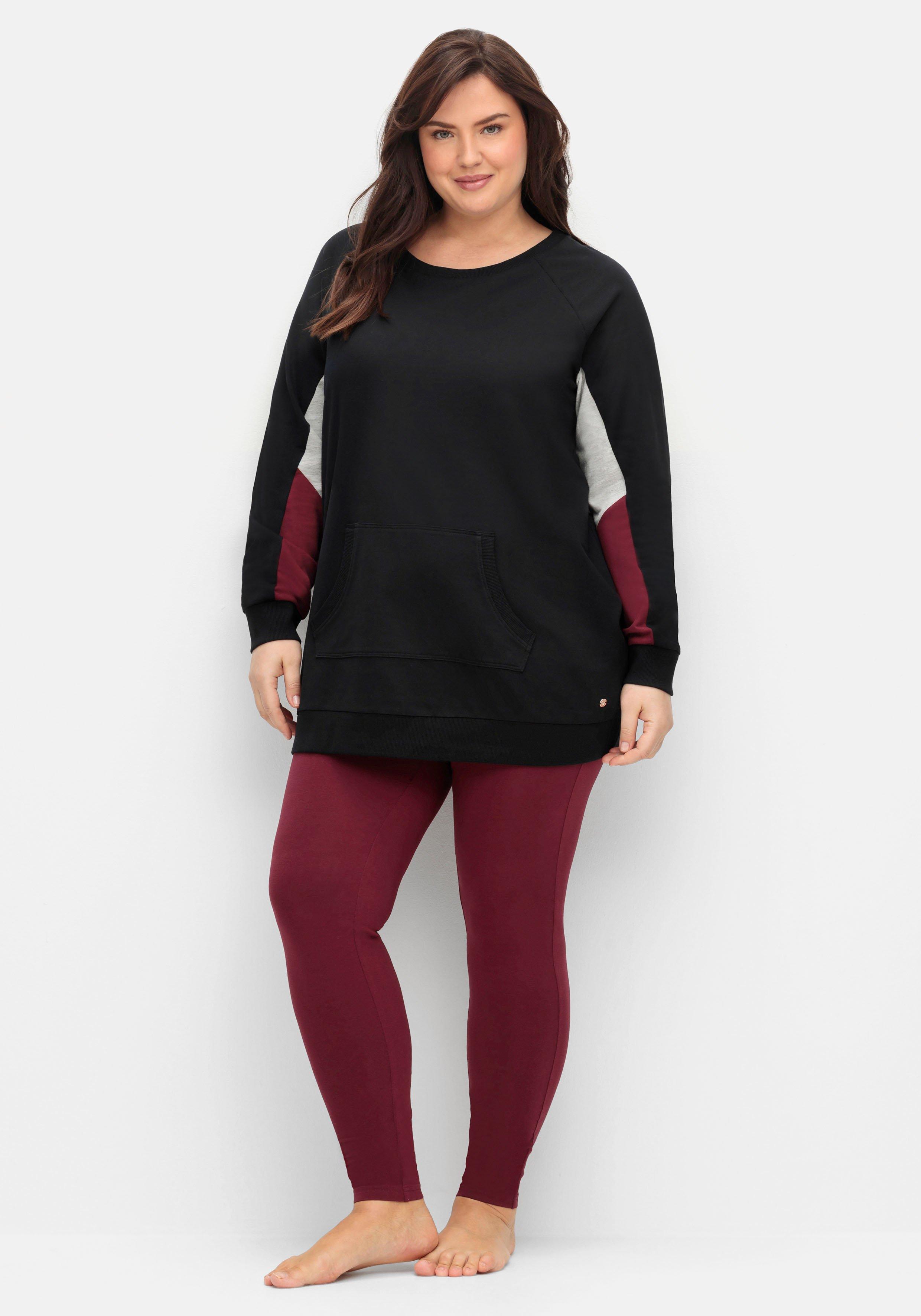 Longsweatshirt mit Kontrast-Raglanärmeln