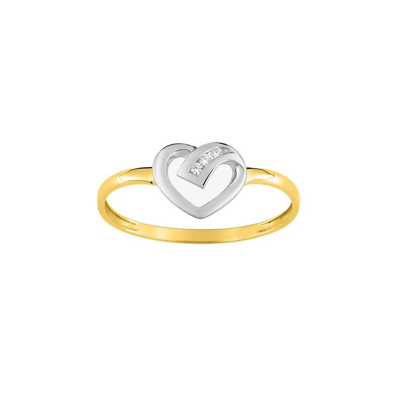 Bague Femme - Or 18 Carats - Diamant 0,02 Carats
