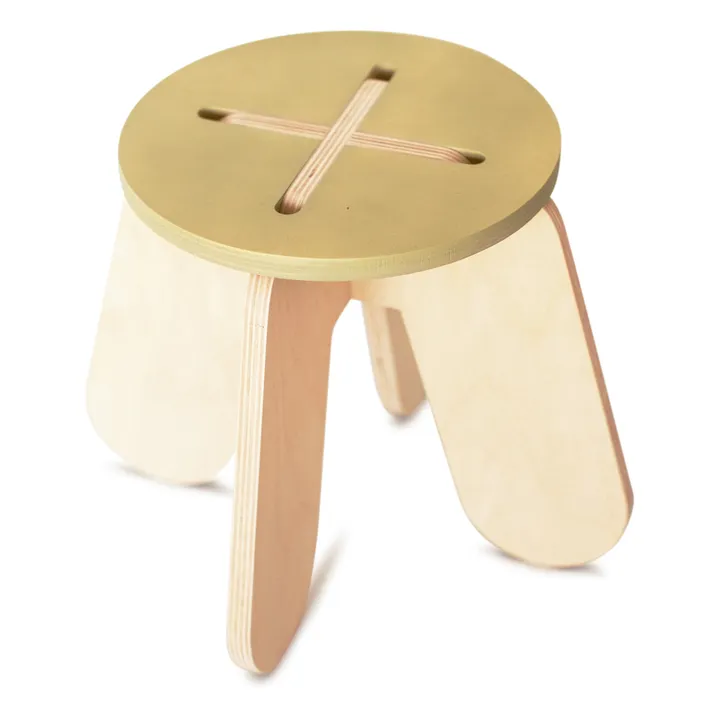 Babai Toys Tabouret pour enfant en bois | Vert kaki