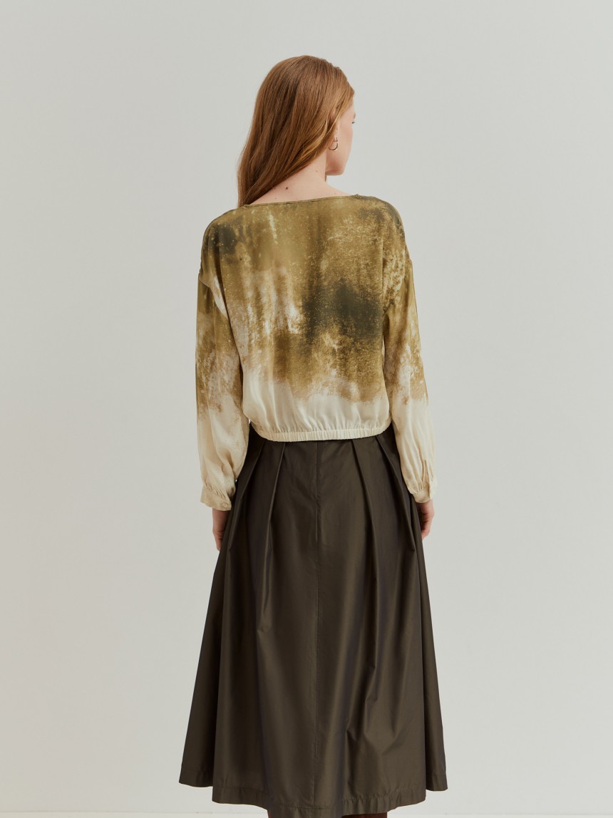 Blusa estampada fluída
