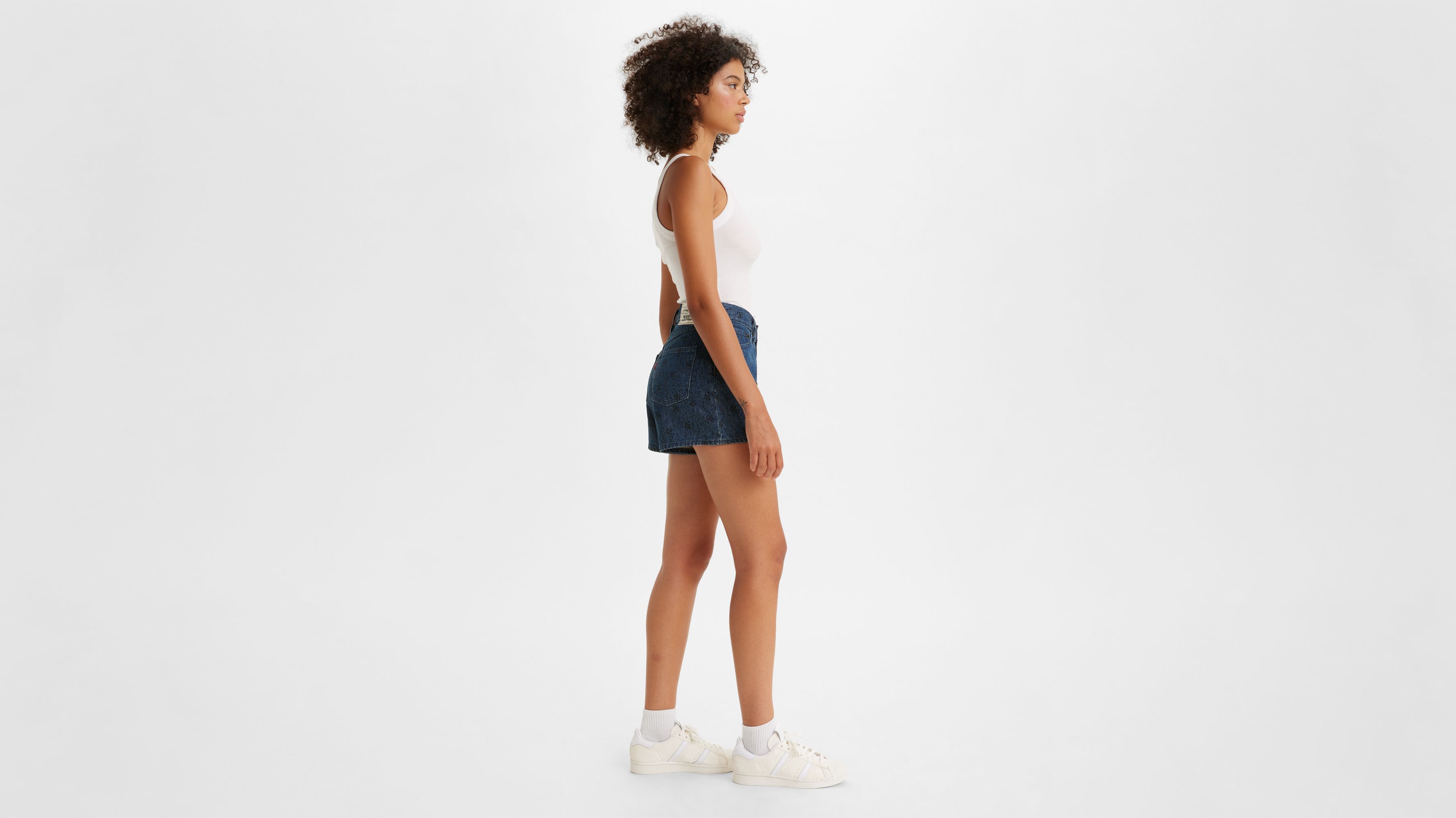 Short Mom ’80 WellThread® - Flowers In The Rain - Noir